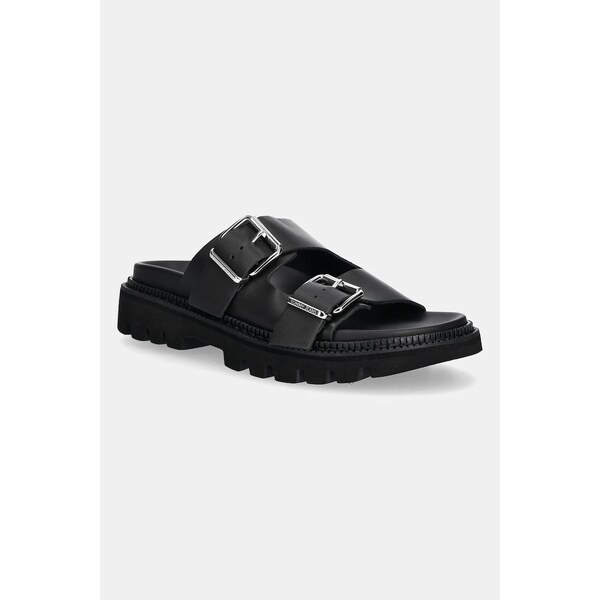Kožené šľapky Tommy Jeans DOUBLE STRAP SANDAL 62326223