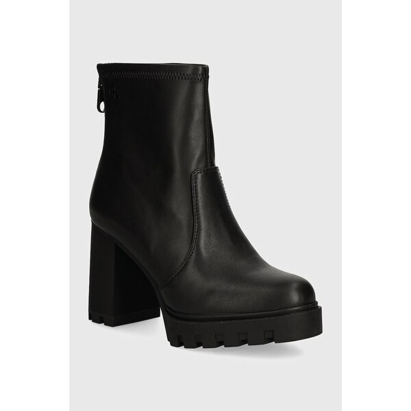 Členkové topánky Calvin Klein Jeans HEEL PLATFORM ZIP BOOT MG NAPPA 55354005