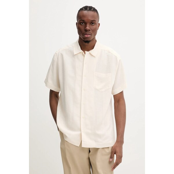 Košeľa s prímesou ľanu A.P.C. chemisette roy 63300839