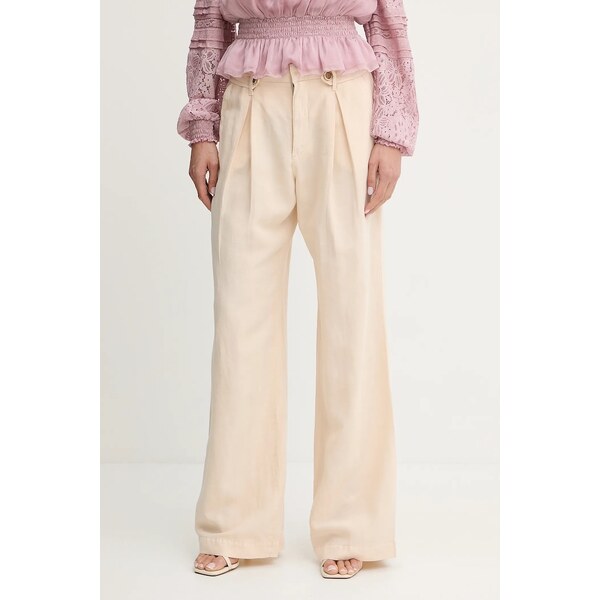 Nohavice s prímesou ľanu Guess SHAYE 63608447