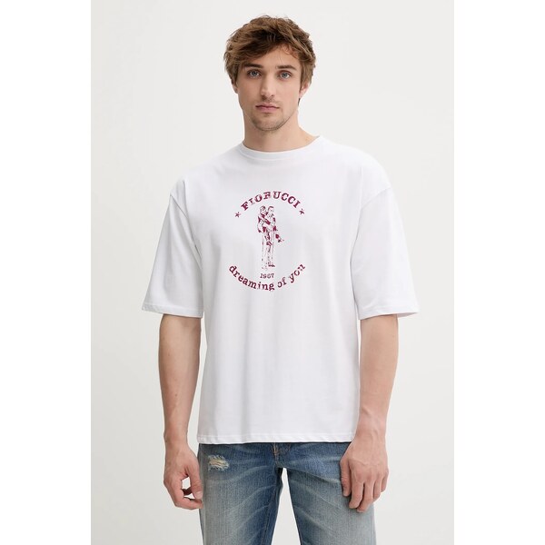 Bavlnené tričko Fiorucci White Dreaming of You Print Relaxed Fit T 63537315