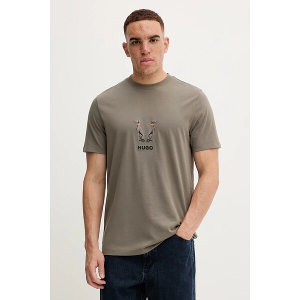 Bavlnené tričko HUGO Dugolini 65234014