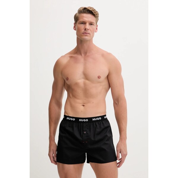 Bavlnené boxerky HUGO 3-pak WOVEN BOXER TRIPLET 65207417