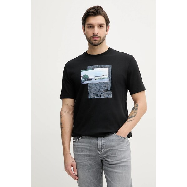 Bavlnené tričko BOSS Orange 62903807