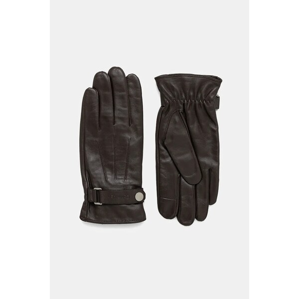 Kožené rukavice Calvin Klein 65261965