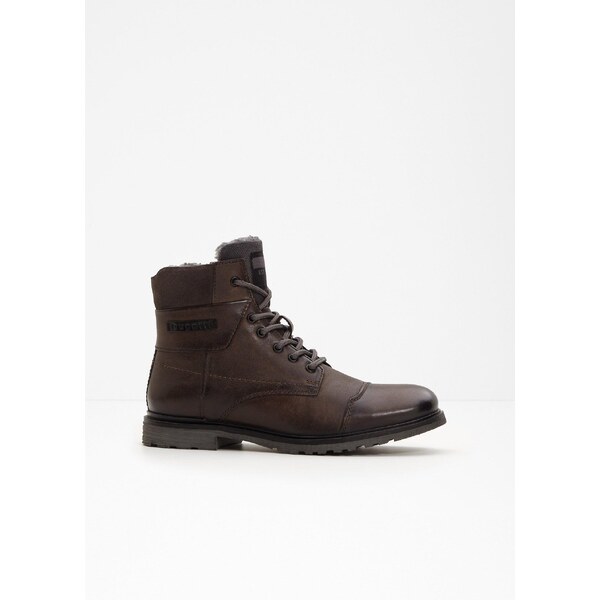 bonprix Šnurovacie čižmy z kože Bugatti, farba hnedá 66048096