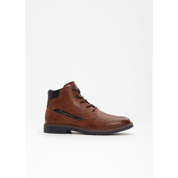 bonprix Šnurovacie kožené čižmy Bugatti, farba hnedá 66048097