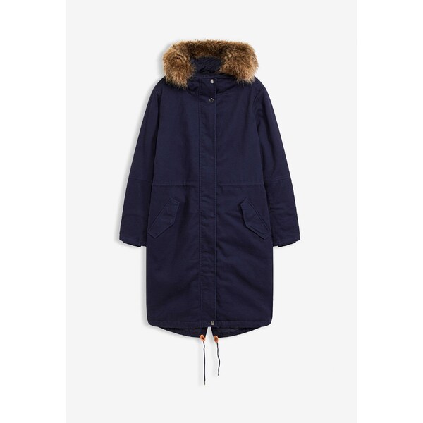 bonprix Dlhá vatovaná parka, farba modrá 66048162
