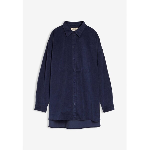 bonprix Kordová košeľa, oversize, farba modrá 66048233