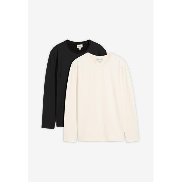 bonprix Termo tričko s dlhým rukávom (2 ks) Slim Fit, farba biela 66048393