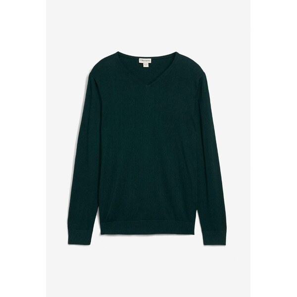 bonprix Jemne pletený pulóver z merino vlny, farba zelená 66048446