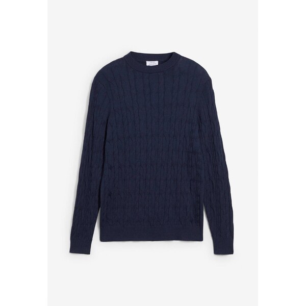 bonprix Pulóver s osmičkovým vzorom z recyklovateľnej bio bavlny, 66048494