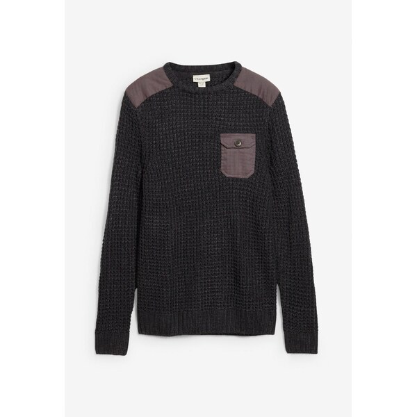 bonprix Hrubo pletený pulóver, farba šedá 66048486