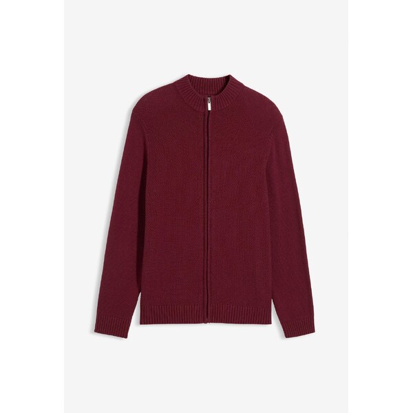bonprix Pletený sveter z čistej bavlny, farba červená 66048520