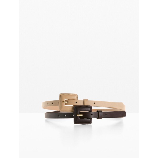 bonprix Opasok (2 ks v balení), farba hnedá 66048568