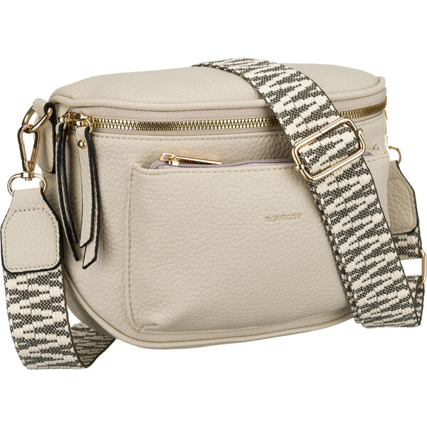 Dámska béžová crossbody kabelka z ekologickej kože s nastaviteľným 66049345