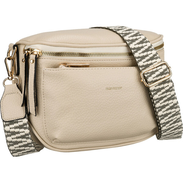 Dámska béžová crossbody kabelka z ekologickej kože – elegantná a 66049346