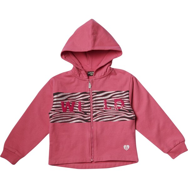 KOROSHI Tepláková bunda fialová / ružová / strieborná 66050393