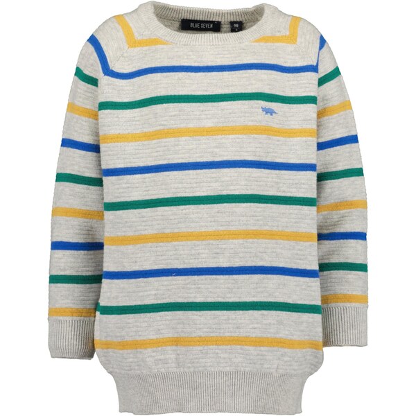 BLUE SEVEN Sveter modrá / žltá / svetlosivá / zelená 66050629