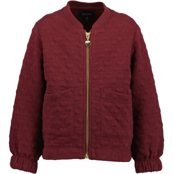 BLUE SEVEN Tepláková bunda tmavočervená 66050650