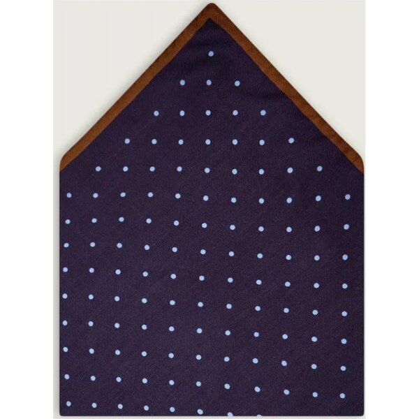 Oscar Jacobson Vlnená vreckovka do saka Dot | s prímesou hodvábu 65558722