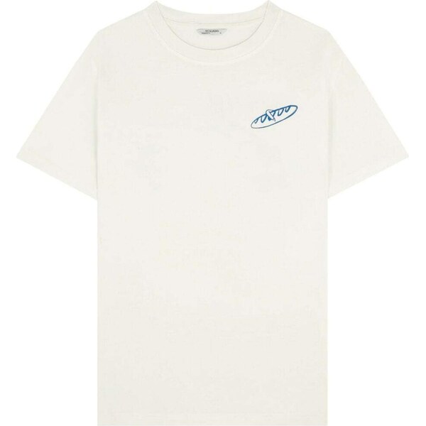 Scalpers Tričko Baguette krémová / modrá 66052127