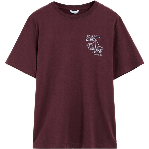 Scalpers Tričko Scdice červená / burgundská 66052125
