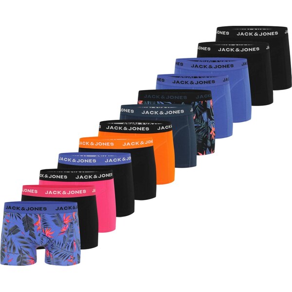 JACK & JONES Boxerky JACKYLE námornícka modrá / mandarínková / neónovo 66052201