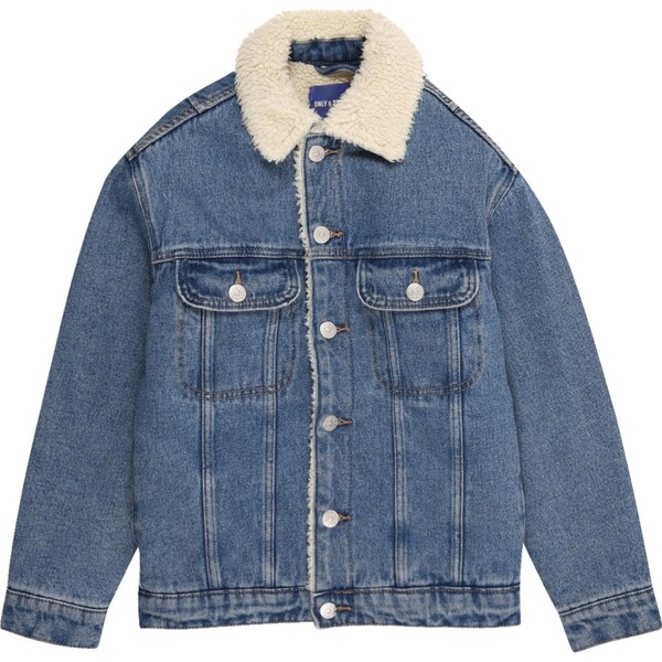 Only & Sons Junior Prechodná bunda OSJWILSON nebielená / modrá denim 66052295