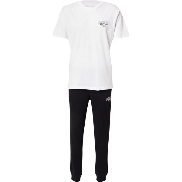 JACK & JONES Joggingová súprava JJMAKOTO čierna / biela 66052408