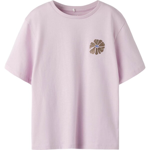 NAME IT Tričko NKFNOELLA tmavomodrá / čokoládová / zlatá / orgovánová 66052534