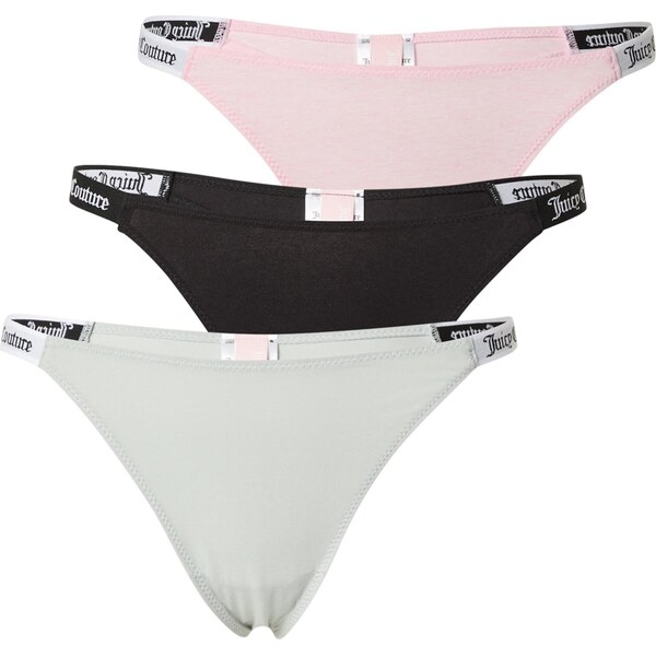 Juicy Couture Tangá svetlozelená / ružová / čierna / biela 66052559