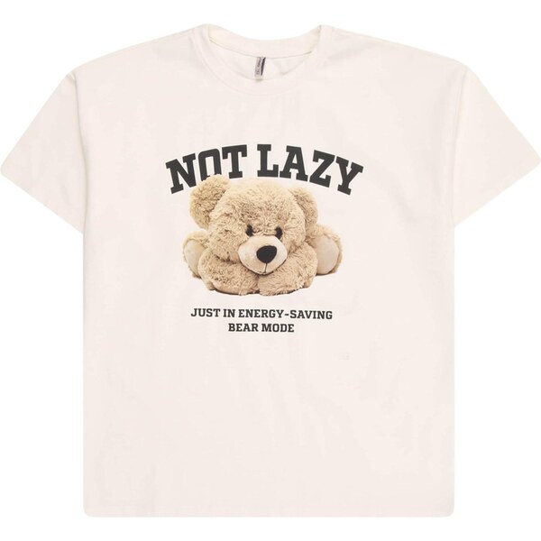 ONLY GIRLS Tričko KOGBILLIE svetlobéžová / čierna / biela 66052593