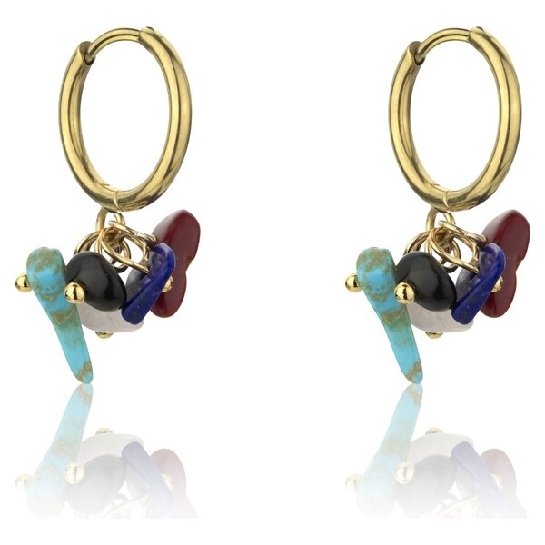 Emily Westwood Pozlátené kruhové náušnice s príveskami EWE23047G 66585339