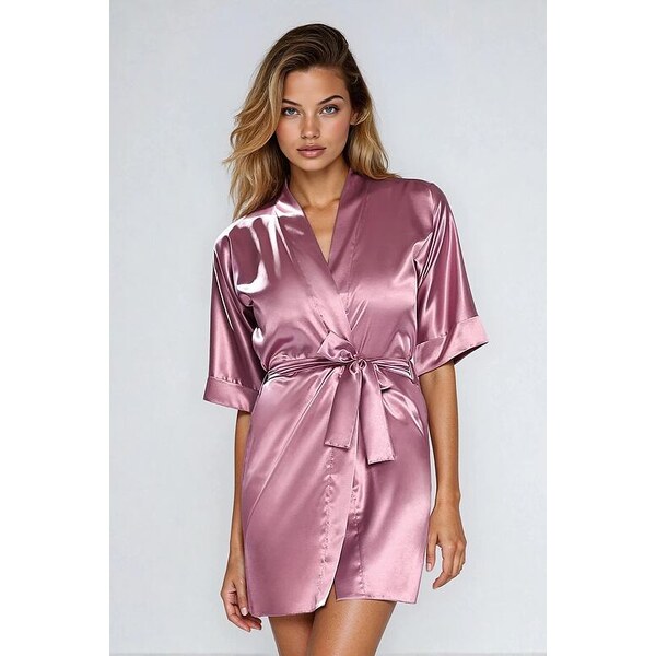 DKaren Saténový dámsky župan 90 staroružový 25847028