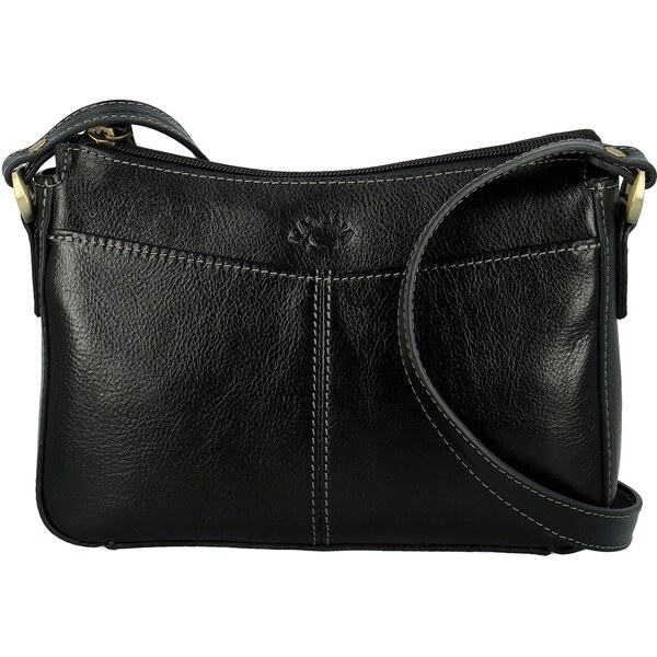 Dámska kožená crossbody kabelka čierna - Katana Denali čierna 66113275