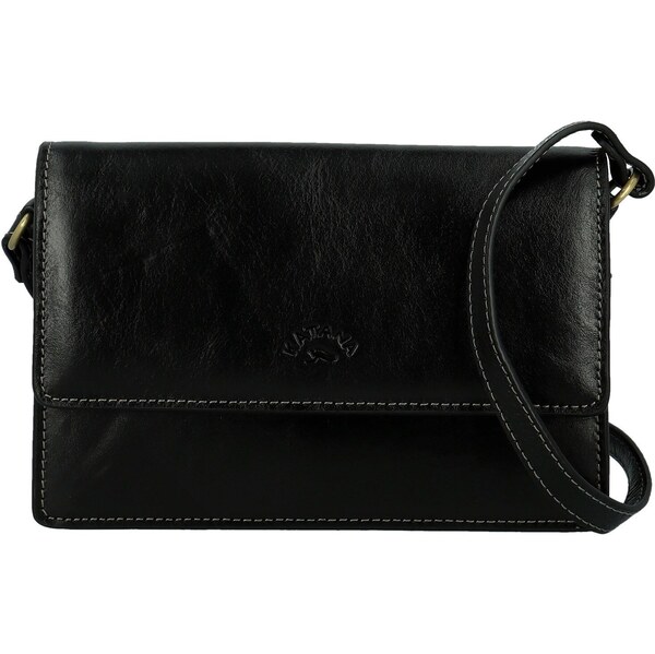 Dámska kožená crossbody kabelka čierna - Katana Saire čierna 66082775