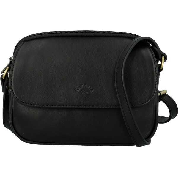 Dámska kožená crossbody kabelka čierna - Katana Shirin čierna 66113272
