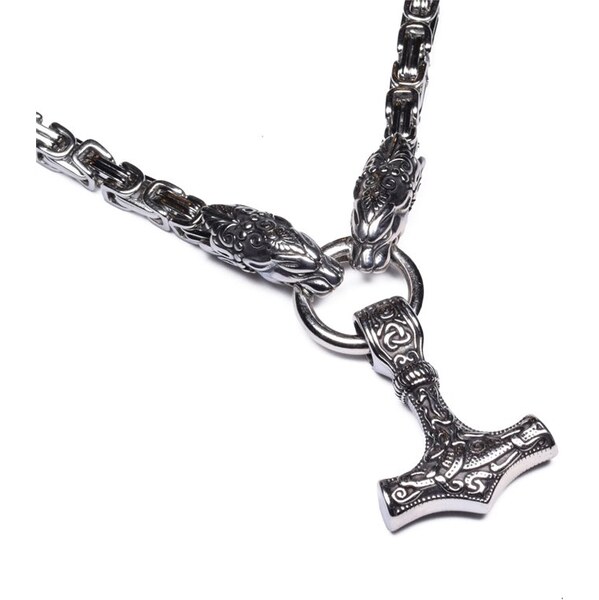 Impress Jewelry Náhrdelník z chirurgickej ocele Thorov reťaz - Mjölnir 66062479
