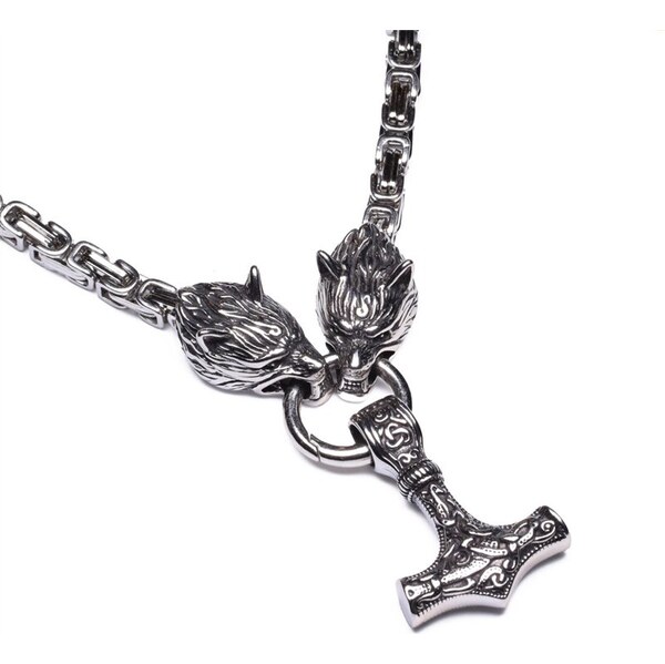 Impress Jewelry Náhrdelník z chirurgickej ocele Thorov reťaz - Mjölnir 66062481