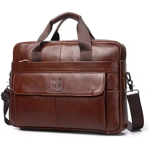 Bullcaptain pánska kožená taška Thorlak Hnedá 9L 66062516