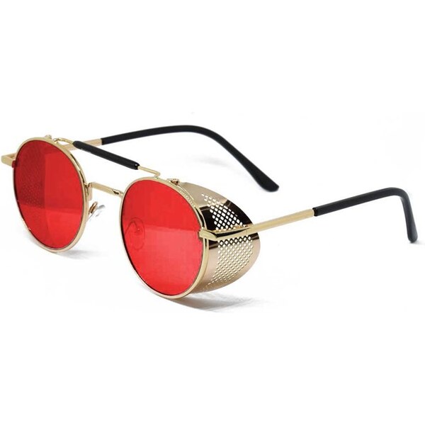 Lifestyle Oválne slnečné okuliare Cyber Steampunk Zlaté - červené 66062535