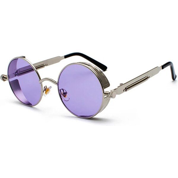 Lifestyle Okrúhle slnečné okuliare Steampunk Strieborné Fialové 66062537