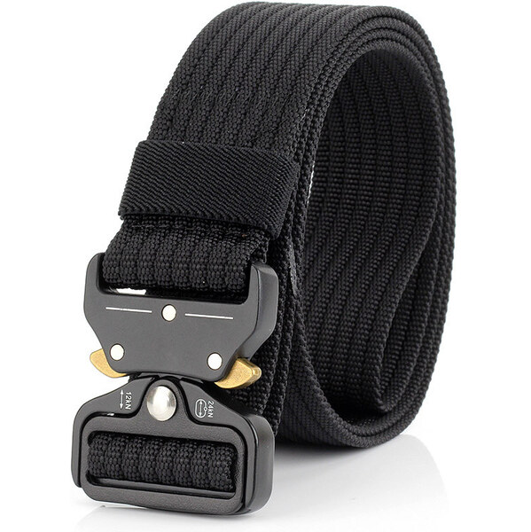 Twins Pánsky plátený opasok Military opasok Molitor Čierny 66062611