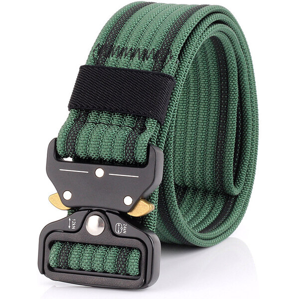 Twins Pánsky plátený opasok Military opasok Molitor Zelený 66062613