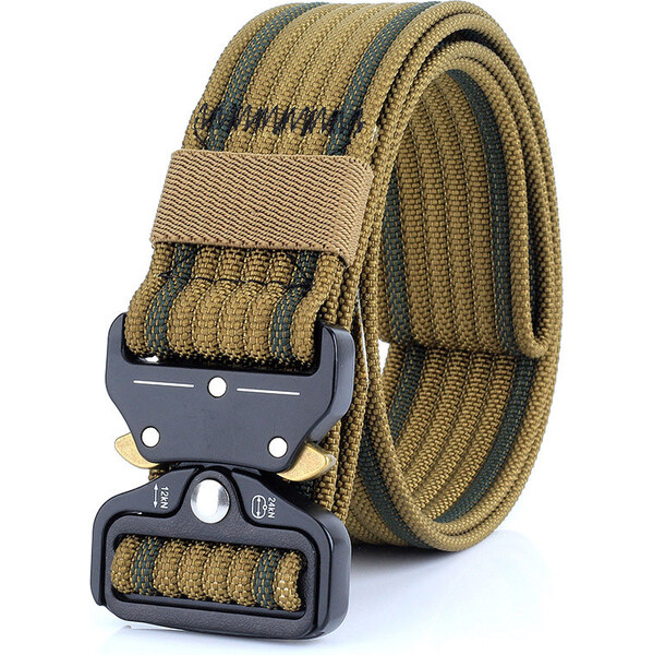 Twins Pánsky plátený opasok Military opasok Molitor Hnedý 66062614