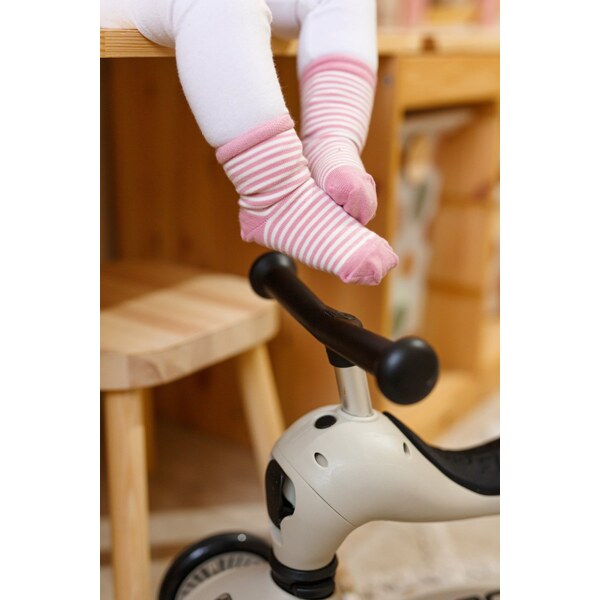 Detské bavlněné ponožky Emel - Prúžok ružová - 100-63 46771238