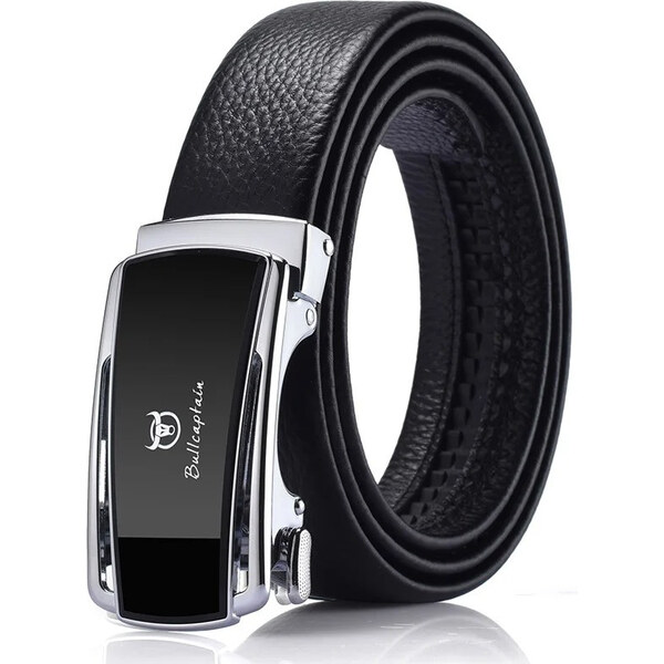 Bullcaptain kožený opasok automat Bastoul Strieborný 66062642