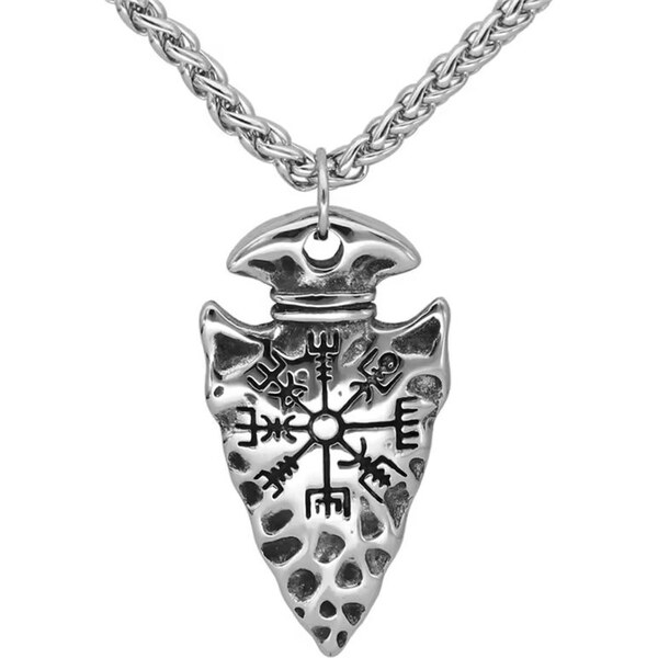 Impress Jewelry Prívesok z chirurgickej ocele Hrot šípu Vegvísir 66062648