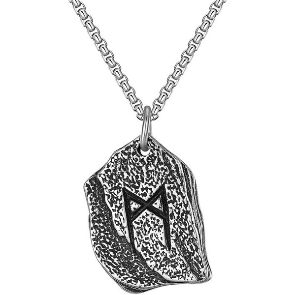 Impress Jewelry Oceľový prívesok Runový kameň Mannaz & Vegvísir 66062654
